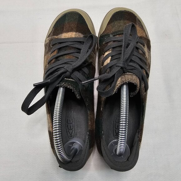 Keen Elsa LII 1021927 Brown Green Plaid Lace Up Sneakers Shoes Women's Size 8 - Picture 5 of 9